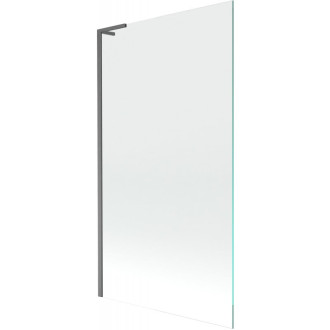 Vaňová zástena Mexen Next L s jedným krídlom 100 x 150 cm, priehľadná, kartáčovaná pištoľovo sivá - 895-100-000-03-00-66