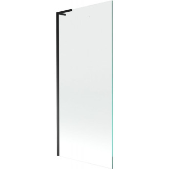 Vaňová zástena Mexen Next L s jedným krídlom 80 x 150 cm, priehľadná, čierna - 895-080-000-03-00-70