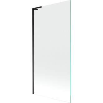 Vaňová zástena Mexen Next L s jedným krídlom 90 x 150 cm, priehľadná, čierna - 895-090-000-03-00-70