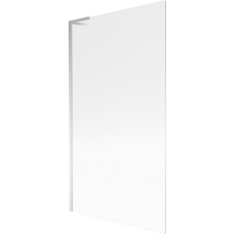 Vaňová zástena Mexen Next L s jedným krídlom 100 x 150 cm, pruhy, chróm - 895-100-000-03-09-01