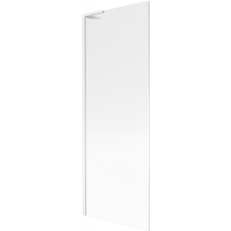 Vaňová zástena Mexen Next L s jedným krídlom 70 x 150 cm, pruhy, biela - 895-070-000-03-09-20