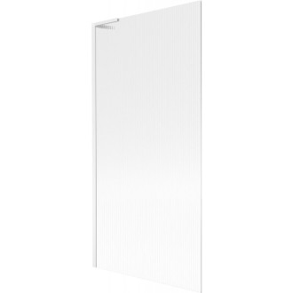 Vaňová zástena Mexen Next L s jedným krídlom 90 x 150 cm, pruhy, biela - 895-090-000-03-09-20