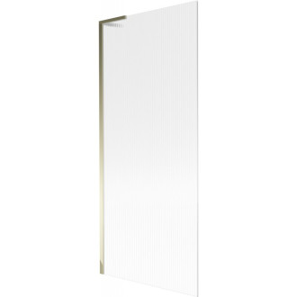 Vaňová zástena Mexen Next L s jedným krídlom 80 x 150 cm, pruhy, zlatá - 895-080-000-03-09-50