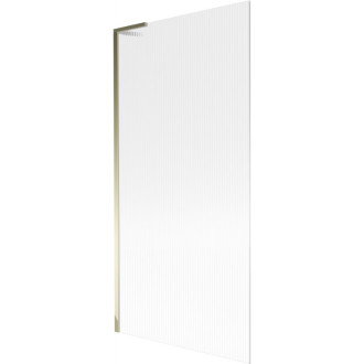 Vaňová zástena Mexen Next L s jedným krídlom 90 x 150 cm, pruhy, zlatá - 895-090-000-03-09-50