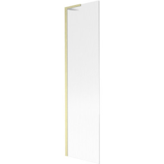 Vaňová zástena Mexen Next L s jedným krídlom 50 x 150 cm, pruhy, kartáčované zlato - 895-050-000-03-09-55