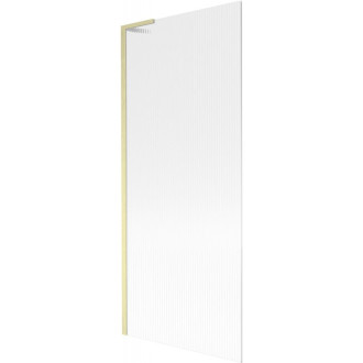 Vaňová zástena Mexen Next L s jedným krídlom 80 x 150 cm, pruhy, kartáčované zlato - 895-080-000-03-09-55