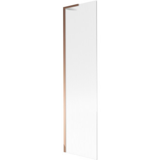 Vaňová zástena Mexen Next L s jedným krídlom 50 x 150 cm, pruhy, ružové zlato - 895-050-000-03-09-60