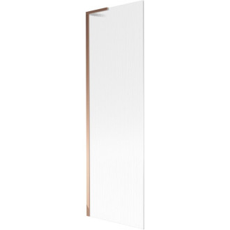 Vaňová zástena Mexen Next L s jedným krídlom 60 x 150 cm, pruhy, ružové zlato - 895-060-000-03-09-60