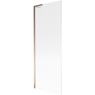 Vaňová zástena Mexen Next L s jedným krídlom 70 x 150 cm, pruhy, ružové zlato - 895-070-000-03-09-60