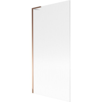 Vaňová zástena Mexen Next L s jedným krídlom 90 x 150 cm, pruhy, ružové zlato - 895-090-000-03-09-60