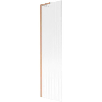 Vaňová zástena Mexen Next L s jedným krídlom 50 x 150 cm, pruhy, kartáčovaná meď - 895-050-000-03-09-65