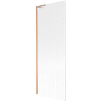 Vaňová zástena Mexen Next L s jedným krídlom 70 x 150 cm, pruhy, kartáčovaná meď - 895-070-000-03-09-65