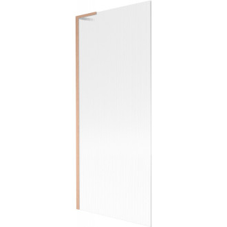 Vaňová zástena Mexen Next L s jedným krídlom 80 x 150 cm, pruhy, kartáčovaná meď - 895-080-000-03-09-65
