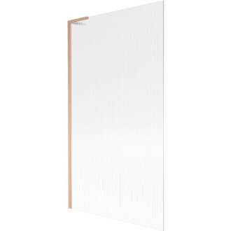 Vaňová zástena Mexen Next L s jedným krídlom 100 x 150 cm, pruhy, kartáčovaná meď - 895-100-000-03-09-65