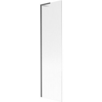 Vaňová zástena Mexen Next L s jedným krídlom 50 x 150 cm, pruhy, kartáčovaná pištoľovo sivá - 895-050-000-03-09-66