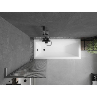 Vaňová zástena Mexen Next L s jedným krídlom 50 x 150 cm, pruhy, kartáčovaná pištoľovo sivá - 895-050-000-03-09-66