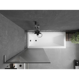 Vaňová zástena Mexen Next L s jedným krídlom 70 x 150 cm, pruhy, kartáčovaná pištoľovo sivá - 895-070-000-03-09-66