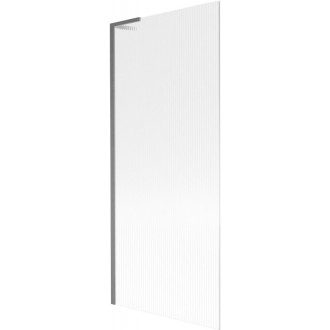 Vaňová zástena Mexen Next L s jedným krídlom 80 x 150 cm, pruhy, kartáčovaná pištoľovo sivá - 895-080-000-03-09-66