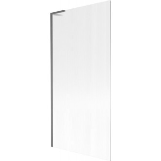 Vaňová zástena Mexen Next L s jedným krídlom 90 x 150 cm, pruhy, kartáčovaná pištoľovo sivá - 895-090-000-03-09-66