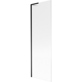 Vaňová zástena Mexen Next L s jedným krídlom 60 x 150 cm, pruhy, čierna - 895-060-000-03-09-70