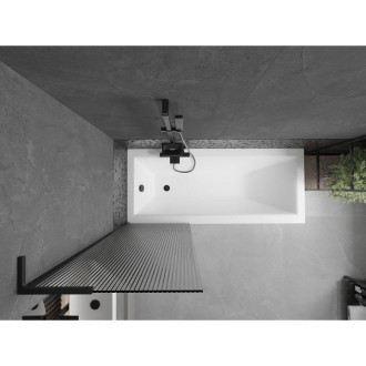 Vaňová zástena Mexen Next L s jedným krídlom 60 x 150 cm, pruhy, čierna - 895-060-000-03-09-70