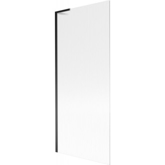 Vaňová zástena Mexen Next L s jedným krídlom 80 x 150 cm, pruhy, čierna - 895-080-000-03-09-70