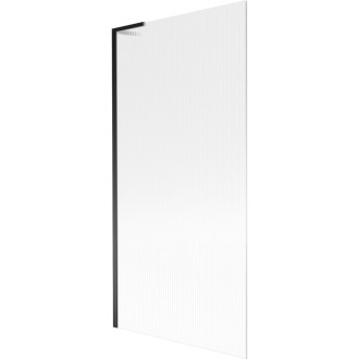 Vaňová zástena Mexen Next L s jedným krídlom 90 x 150 cm, pruhy, čierna - 895-090-000-03-09-70