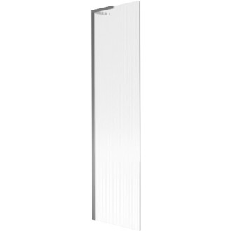 Vaňová zástena Mexen Next L s jedným krídlom 50 x 150 cm, pruhy, strieborná - 895-050-000-03-09-95
