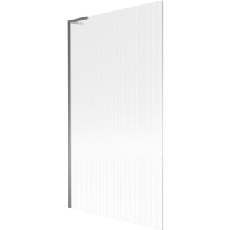 Vaňová zástena Mexen Next L s jedným krídlom 100 x 150 cm, pruhy, strieborná - 895-100-000-03-09-95
