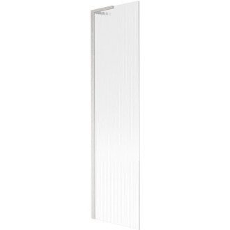 Vaňová zástena Mexen Next L s jedným krídlom 50 x 150 cm, pruhy, kartáčovaný nikel - 895-050-000-03-09-97