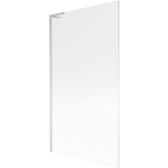 Vaňová zástena Mexen Next L s jedným krídlom 100 x 150 cm, pruhy, kartáčovaný nikel - 895-100-000-03-09-97