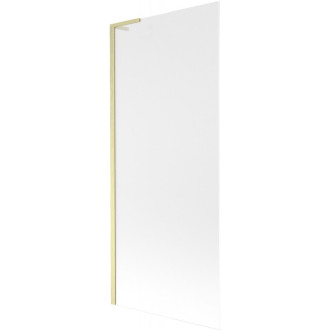 Vaňová zástena Mexen Next L s jedným krídlom 80 x 150 cm, matná, kartáčované zlato - 895-080-000-03-30-55