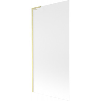Vaňová zástena Mexen Next L s jedným krídlom 90 x 150 cm, matná, kartáčované zlato - 895-090-000-03-30-55