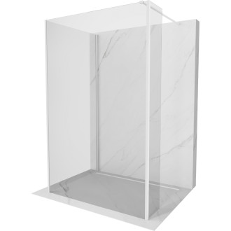Mexen Kioto Sprchová zástena 140 x 105 x 40 cm, priehľadná, biela - 800-140-105-221-20-00-040