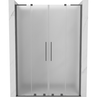 Posuvné sprchové dvere Mexen Velar L Duo 160 cm, matné, strieborné - 871-160-003-32-95