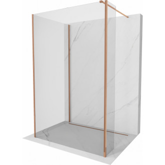 Mexen Kioto Sprchová zástena 140 x 85 x 40 cm, priehľadná, ružové zlato - 800-140-085-221-60-00-040