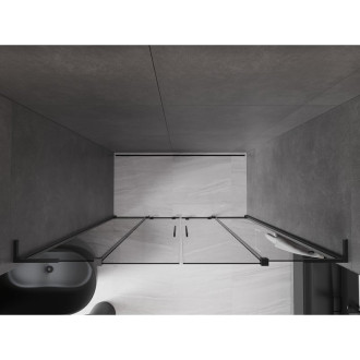 Posuvné sprchové dvere Mexen Velar L Duo 180 cm, grafit, čierna - 871-180-003-42-70