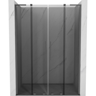 Posuvné sprchové dvere Mexen Velar L Duo 160 cm, grafit, strieborná - 871-160-003-42-95