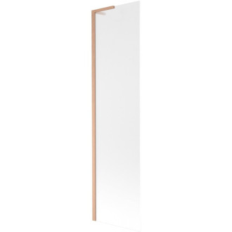 Vaňová zástena Mexen Next L s jedným krídlom 50 x 150 cm, matná, kartáčovaná meď - 895-050-000-03-30-65