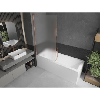 Vaňová zástena Mexen Next L s jedným krídlom 90 x 150 cm, matná, kartáčovaná meď - 895-090-000-03-30-65