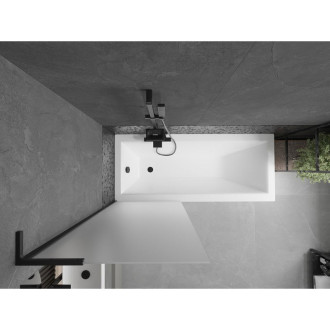 Vaňová zástena Mexen Next L s jedným krídlom 70 x 150 cm, matná, čierna - 895-070-000-03-30-70