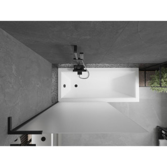 Vaňová zástena Mexen Next L s jedným krídlom 100 x 150 cm, matná, čierna - 895-100-000-03-30-70