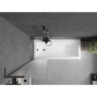 Vaňová zástena Mexen Next L s jedným krídlom 50 x 150 cm, matná, strieborná - 895-050-000-03-30-95