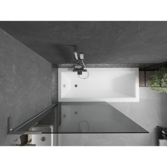 Vaňová zástena Mexen Next L s jedným krídlom 100 x 150 cm, grafit, chróm - 895-100-000-03-40-01