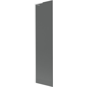 Vaňová zástena Mexen Next L s jedným krídlom 50 x 150 cm, grafitová, biela - 895-050-000-03-40-20