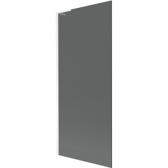 Vaňová zástena Mexen Next L s jedným krídlom 80 x 150 cm, grafitová, biela - 895-080-000-03-40-20