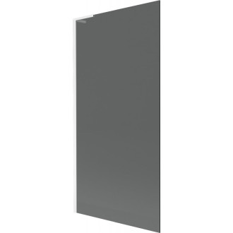 Vaňová zástena Mexen Next L s jedným krídlom 90 x 150 cm, grafitová, biela - 895-090-000-03-40-20