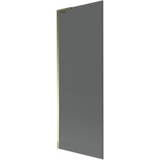 Vaňová zástena Mexen Next L s jedným krídlom 70 x 150 cm, grafitová, zlatá - 895-070-000-03-40-50