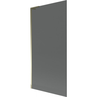 Vaňová zástena Mexen Next L s jedným krídlom 90 x 150 cm, grafitová, zlatá - 895-090-000-03-40-50