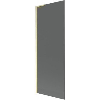Vaňová zástena Mexen Next L s jedným krídlom 70 x 150 cm, grafit, kartáčované zlato - 895-070-000-03-40-55
